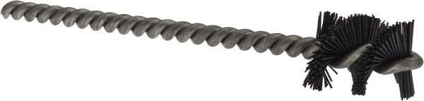 Osborn - 0.765" Diam Helical Nylon Tube Brush - 1" Brush Length, 5" OAL, 0.228" Diam Shank - Exact Industrial Supply