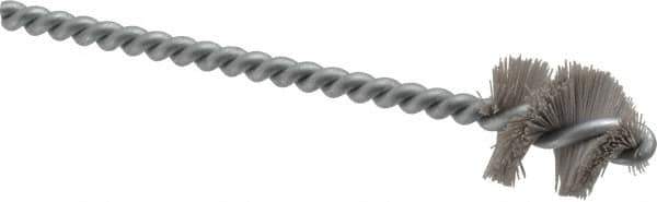 Osborn - 0.89" Diam Helical Nylon Tube Brush - 1" Brush Length, 5" OAL, 0.228" Diam Shank - Exact Industrial Supply