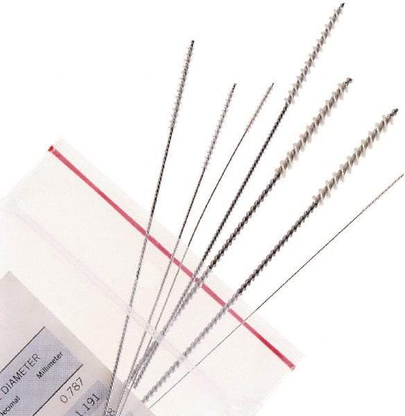 Osborn - 10 Piece, 0.165 to 1.015" Diam, Power Brush Set - Super Fine Grade, Silicon Carbide Abrasive, Nylon Fill - Exact Industrial Supply