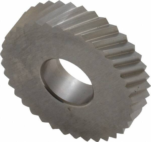 Value Collection - 27/32" Diam, 30° Tooth Angle, 16 TPI, Standard (Shape), Cut Type Powdered Metal High Speed Steel Right-Hand Diagonal Knurl Wheel - 0.197" Face Width, Circular Pitch, 30° Helix, Bright Finish - Exact Industrial Supply