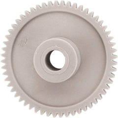 Made in USA - 32 Pitch, 1-3/4" Pitch Diam, 1-13/16" OD, 56 Tooth Spur Gear - 3/16" Face Width, 5/16" Bore Diam, 43/64" Hub Diam, 20° Pressure Angle, Acetal - Exact Industrial Supply