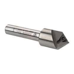 Everede Tool - 82° Included Angle, 0.583" Max Cut Diam, 5/8" Body Diam, 3/8" Shank Diam, 2-1/2" OAL, Indexable Countersink - 1 Triangle Insert, TPGH 215 Insert Style, Series IND - Exact Industrial Supply