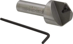 Everede Tool - 82° Included Angle, 0.958" Max Cut Diam, 1" Body Diam, 1/2" Shank Diam, 2-1/2" OAL, Indexable Countersink - 1 Triangle Insert, TPGH 215 Insert Style, Series IND - Exact Industrial Supply