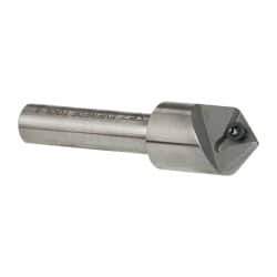 Everede Tool - 90° Included Angle, 0.621" Max Cut Diam, 5/8" Body Diam, 3/8" Shank Diam, 2-1/2" OAL, Indexable Countersink - 1 Triangle Insert, TPGH 215 Insert Style, Series IND - Exact Industrial Supply