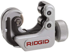 Ridgid - 1/4" to 1-1/8" Pipe Capacity, Mini Tube Cutter - Cuts Copper, Aluminum, Brass, 2-1/4" OAL - Exact Industrial Supply
