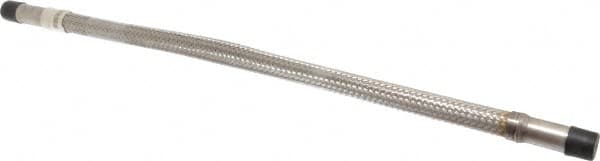 Made in USA - 24" OAL, 1/2" ID, 1,160 Max psi, Flexible Metal Hose Assembly - Exact Industrial Supply