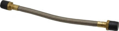 Made in USA - 12" OAL, 1/2" ID, 1,500 Max psi, Flexible Metal Hose Assembly - Exact Industrial Supply