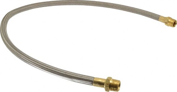 Made in USA - 48" OAL, 5/8" ID, 1,200 Max psi, Flexible Metal Hose Assembly - Exact Industrial Supply