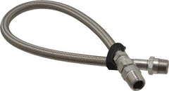 Made in USA - 24" OAL, 1/2" ID, 1,500 Max psi, Flexible Metal Hose Assembly - Exact Industrial Supply