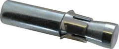 Wej-It - 1" Diam, 1" Drill, 4-5/8" OAL, 1/2" Min Embedment Drop-In Concrete Anchor - 12L14 Steel, Zinc-Plated Finish, Hex Nut Head, Hex Drive, 1-23/32" Thread Length - Exact Industrial Supply