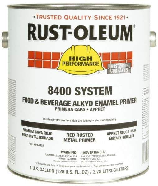 Rust-Oleum - 1 Gal Red Food & Beverage Industry Coating - 312 to 625 Sq Ft/Gal Coverage, <450 g/L VOC Content - Exact Industrial Supply