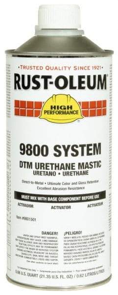 Rust-Oleum - 1 Gal Gloss Alumi-NON Urethane Mastic - 162 to 274 Sq Ft/Gal Coverage, <340 g/L VOC Content, Direct to Metal - Exact Industrial Supply