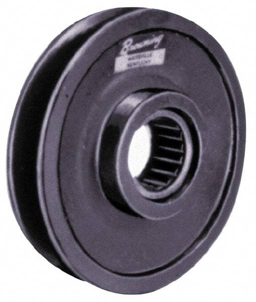 Browning - 1 Inside x 3.95" Outside Diam, 1" Wide Pulley Slot, Cast Iron Idler Pulley - 4L/A Belt Section - Exact Industrial Supply