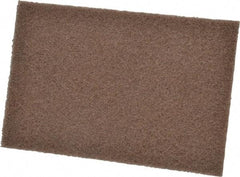 3M - Medium Grade, Aluminum Oxide Hand Pad - Tan, 6" Wide x 9" Long, Nonwoven - Exact Industrial Supply