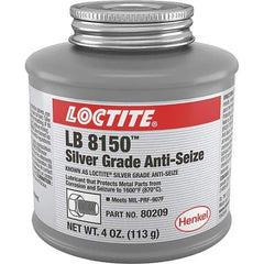 Loctite - 4 oz Can High Temperature Anti-Seize Lubricant - Silver Colored, 1,600°F, Silver Colored, Water Resistant - Exact Industrial Supply