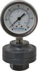 Plast-O-Matic - 60 Max psi, 2 Inch Dial Diameter, PVC Pressure Gauge Guard and Isolator - 3% Accuracy - Exact Industrial Supply