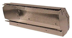Made in USA - 3-1/4" ID Galvanized Duct Shortway 90° Stack El - 12" Long, Standard Gage, 40 Piece - Exact Industrial Supply