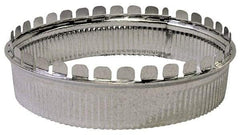 Made in USA - 8" ID Galvanized Duct Round Starting Collar - Standard Gage, 50 Piece - Exact Industrial Supply