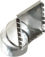 Made in USA - 6" ID Galvanized Duct Square Takeoff - 6-1/2" Long x 6-1/2" Wide, Standard Gage, 32 Piece - Exact Industrial Supply