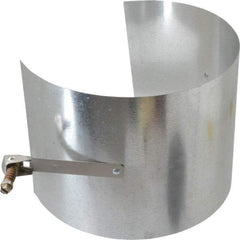 Made in USA - 5" ID Galvanized Duct Drawband - 5" Long, Standard Gage, 25 Piece - Exact Industrial Supply