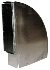 Made in USA - Galvanized Duct Flatway 90° Stack El - 10" Wide x 3-1/4" High, Standard Gage, 14 Piece - Exact Industrial Supply