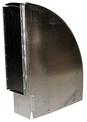 Made in USA - Galvanized Duct Flatway 90° Stack El - 12" Wide x 3-1/4" High, Standard Gage, 10 Piece - Exact Industrial Supply