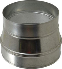 Made in USA - 8" ID Galvanized Duct Tapered Reducer without Crimp - Standard Gage, 12 Piece - Exact Industrial Supply
