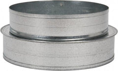 Made in USA - 8" ID Galvanized Duct Shortway Reducer without Crimp - Standard Gage, 24 Piece - Exact Industrial Supply