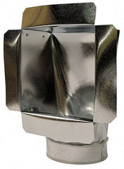 Made in USA - 8" ID Galvanized Duct Side Ceiling Box - 10" Long x 10" Wide, Standard Gage, 8 Piece - Exact Industrial Supply