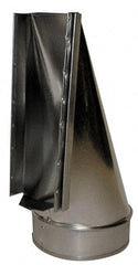 Made in USA - 6" ID Galvanized Duct End Stack Boot - 2-1/4" Long x 10" Wide, Standard Gage, 25 Piece - Exact Industrial Supply