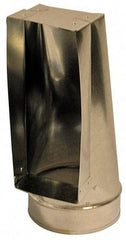Made in USA - 6" ID Galvanized Duct End Register Boot - 12" Long x 4" Wide, Standard Gage, 25 Piece - Exact Industrial Supply