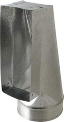 Made in USA - 6" ID Galvanized Duct End Register Boot - 10" Long x 4" Wide, Standard Gage, 25 Piece - Exact Industrial Supply