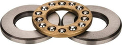 INA Bearing - 3/4" Inside x 1-15/32" Outside Diam, 9/16" Thick, Steel Ball Thrust Bearing - 530 Lbs. Static Capacity, 880 Max Pressure x Velocity - Exact Industrial Supply