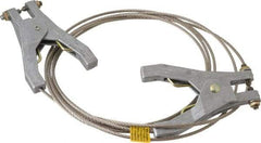 Hubbell Workplace - 19 AWG, 10 Ft., Hand Clamp, Grounding Cable with Clamps - Noninsulated, Includes 2 Hand Clamps - Exact Industrial Supply