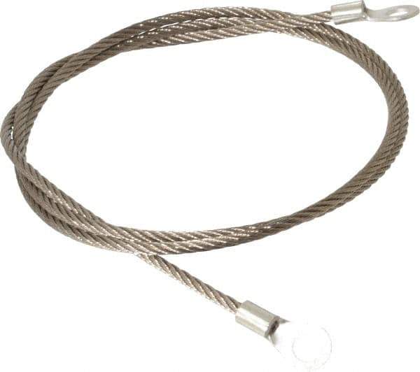 Hubbell Workplace - 19 AWG, 3 Ft., Terminal, Grounding Cable with Clamps - Noninsulated, Includes (2) 1/4 Inch Terminals - Exact Industrial Supply