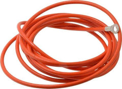Hubbell Workplace - 19 AWG, 10 Ft., Terminal, Grounding Cable with Clamps - Orange, Includes (2) 1/4 Inch Terminals - Exact Industrial Supply