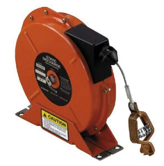 Hubbell Workplace - 1/8 Inch x 50 Ft. Stranded Cable Grounding Reel - Spring Driven Reel - Exact Industrial Supply