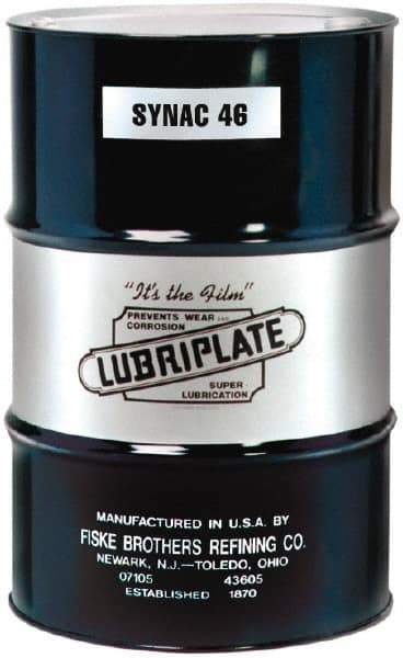 Lubriplate - 55 Gal Drum, ISO 46, SAE 20, Air Compressor Oil - 15°F to 355°, 213 Viscosity (SUS) at 100°F, 49 Viscosity (SUS) at 210°F - Exact Industrial Supply