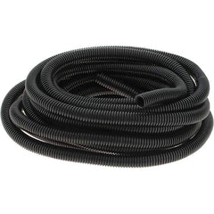 Value Collection - 25' Long, Flexible Wire Loom Conduit - Plastic, 5/8" ID - Exact Industrial Supply
