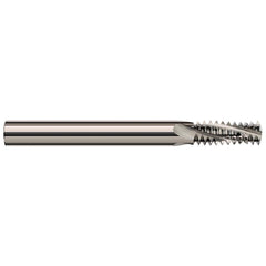 Harvey Tool - 1/2-13 Internal/External 13 TPI 3/8" Shank 4-Flute Solid Carbide Helical Flute Thread Mill - Exact Industrial Supply