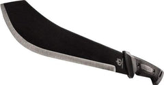 Gerber - 15-1/2" Long Blade, 1050 Carbon Steel, Fine Edge, Machete - 22-1/2" OAL, Rubber Handle - Exact Industrial Supply