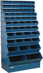 Stackbin - 11 Bin, Shelving Unit with Openings & Base - 37" Wide x 76" High - Exact Industrial Supply