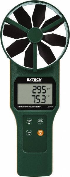 Extech - 0.2 to 30 m/Sec Air CFM, CMM Anemometer and Psychrometer - 140°F Max - Exact Industrial Supply