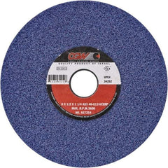 Camel Grinding Wheels - 14" Diam x 5" Hole x 1-1/2" Thick, H Hardness, 46 Grit Surface Grinding Wheel - Ceramic, Type 1, Medium Grade, Vitrified Bond, No Recess - Exact Industrial Supply