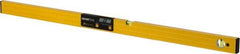 Smart Tool - 48" Long 2 Vial Box Beam Level - Aluminum, Yellow, 1 Level & 1 Plumb Vials - Exact Industrial Supply