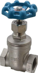 Legend Valve - 3/4" Pipe, Threaded Stainless Steel Solid Wedge Stem Gate Valve - 600 WOG, 125 WSP - Exact Industrial Supply