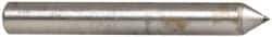 Made in USA - 1" Long x 1/8" Shank Diam Single Point Diamond Dresser - 60° Included Angle - Exact Industrial Supply