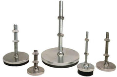 Gibraltar - 1/2-13 Bolt Thread, Studded Pivotal Stud Mount Leveling Pad & Mount - 3,500 Max Lb Capacity, 3" Base Diam - Exact Industrial Supply