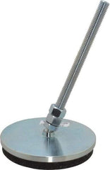 Gibraltar - 5/8-11 Bolt Thread, Studded Pivotal Stud Mount Leveling Pad & Mount - 5,000 Max Lb Capacity, 6" Base Diam - Exact Industrial Supply