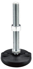 Gibraltar - 3/4-10 Bolt Thread, Studded Pivotal Stud Mount Leveling Pad & Mount - 10,000 Max Lb Capacity, 5" Base Diam - Exact Industrial Supply